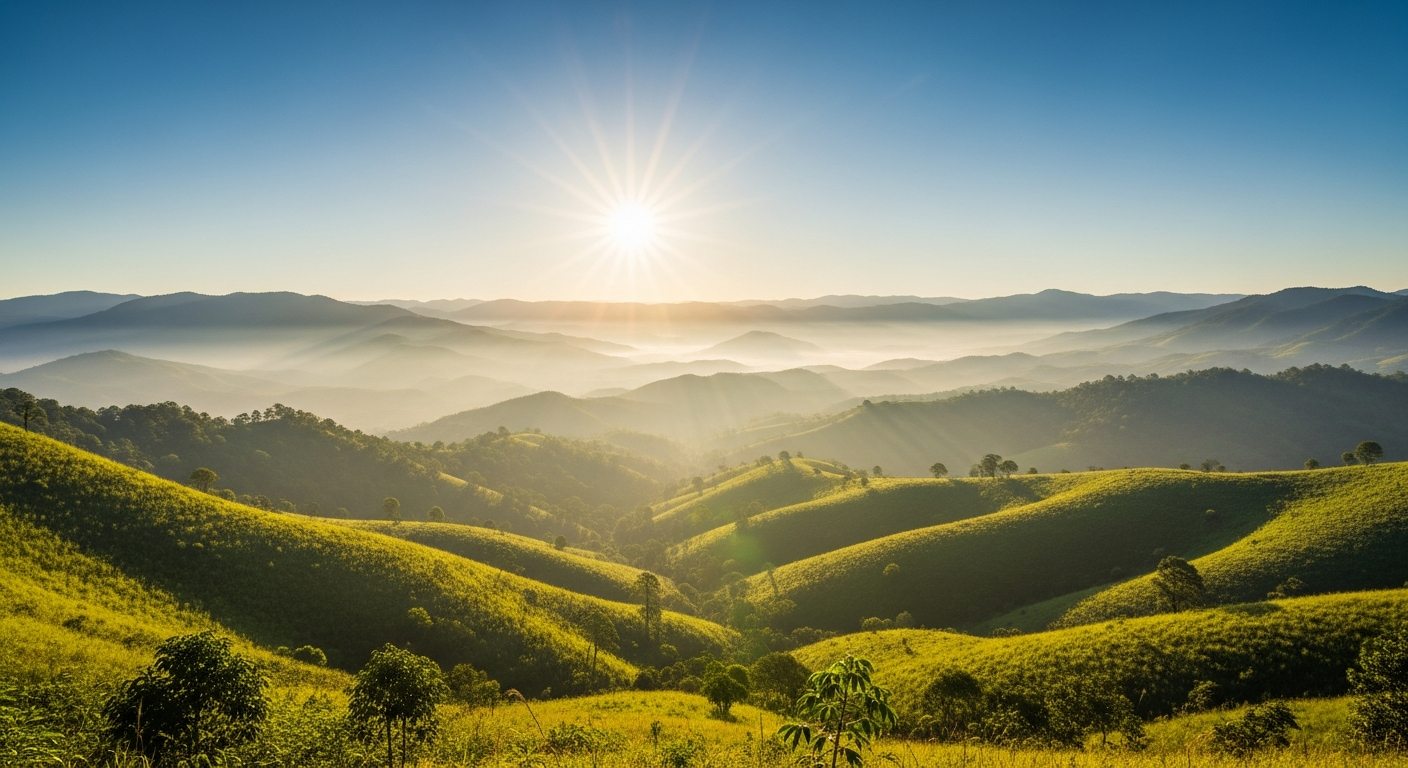 Sea of mist over the Khao Kho ridge at dawn