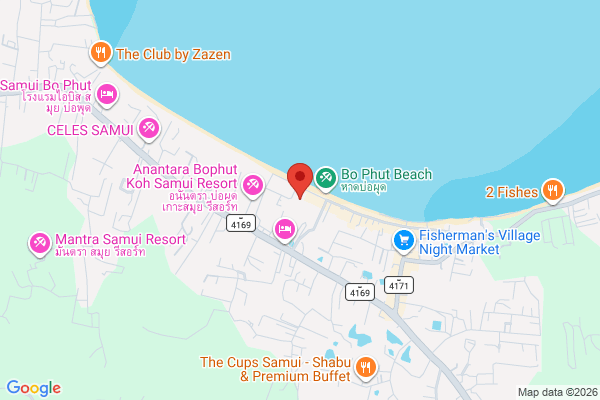 Map of Fisher Lane House, Fisherman's Village, Koh Samui