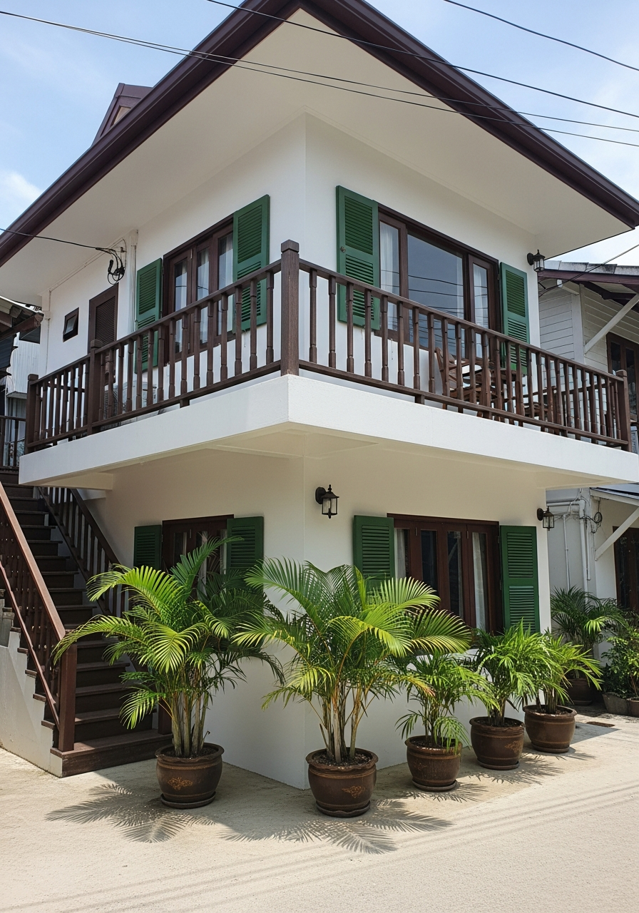 Tropical garden courtyard near Fisherman's Village, Koh Samui