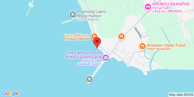 Map of Baan Siam Trat near Koh Chang ferry pier, Laem Ngop