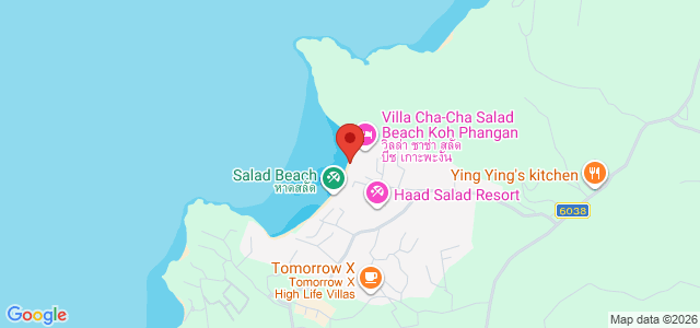 Map of Baan Phangan Spa near Srithanu Beach, Koh Phangan