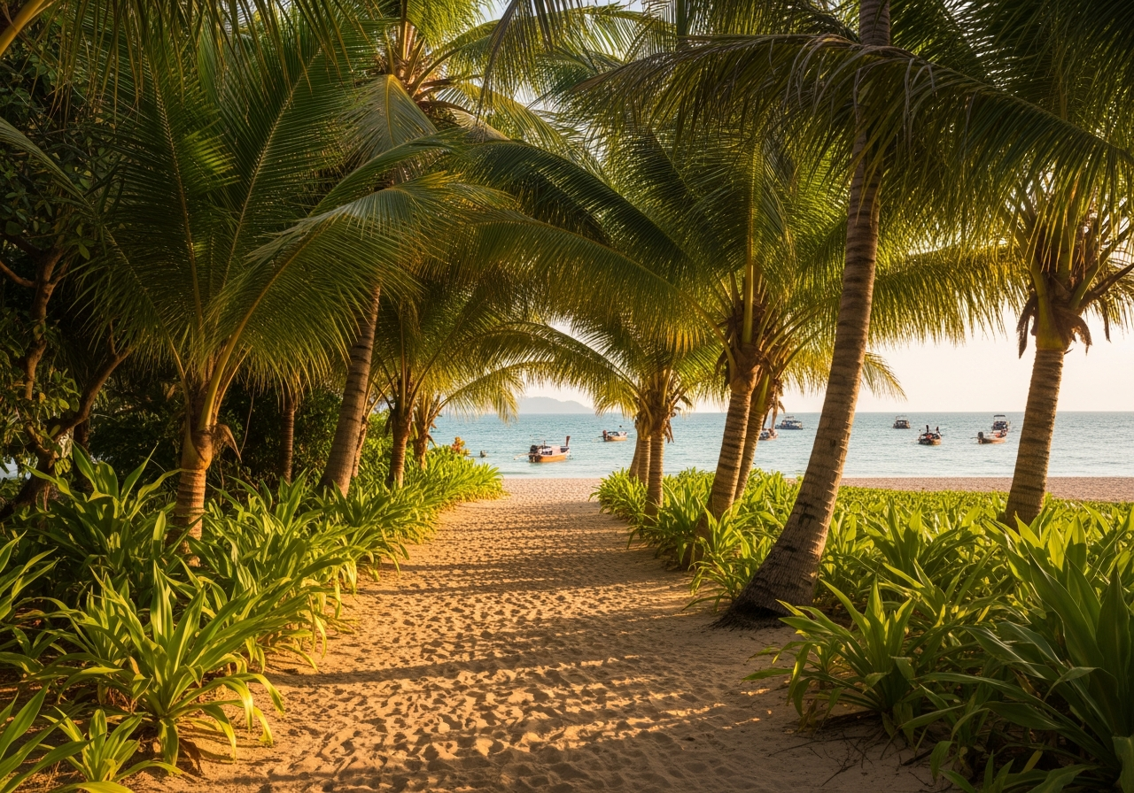 Sandy path toward the beach