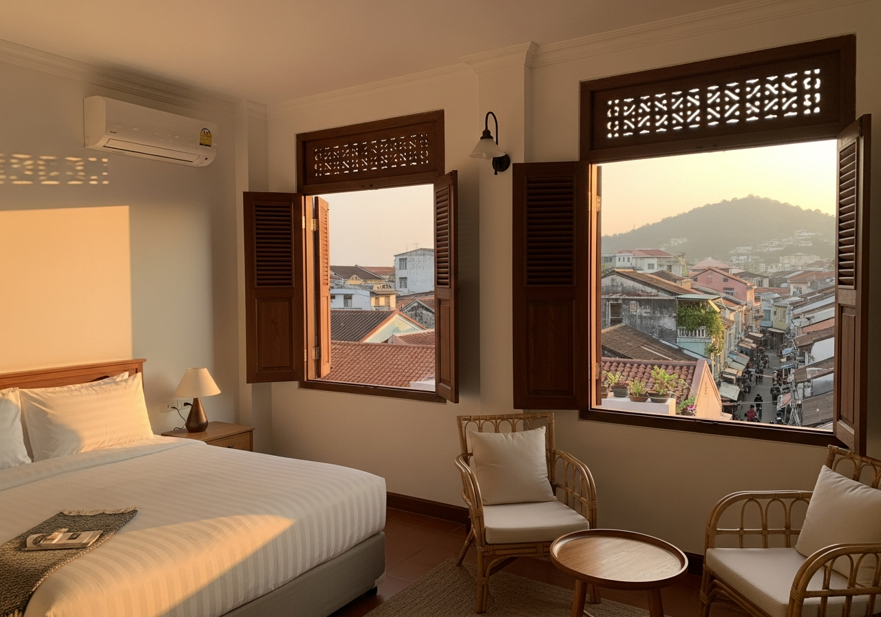 Suite with city view at Soi Romanee House